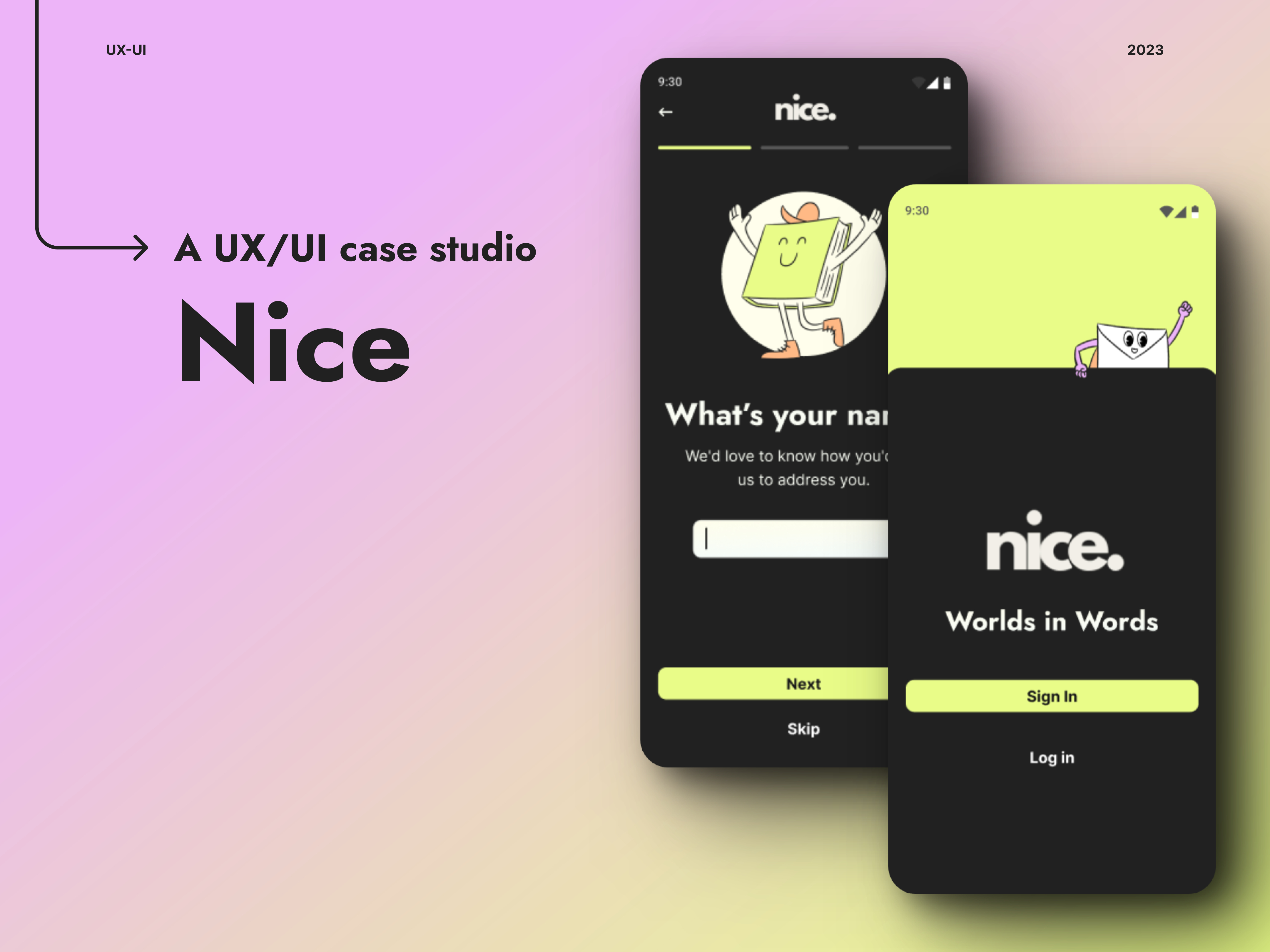 Mockup of Nice App.