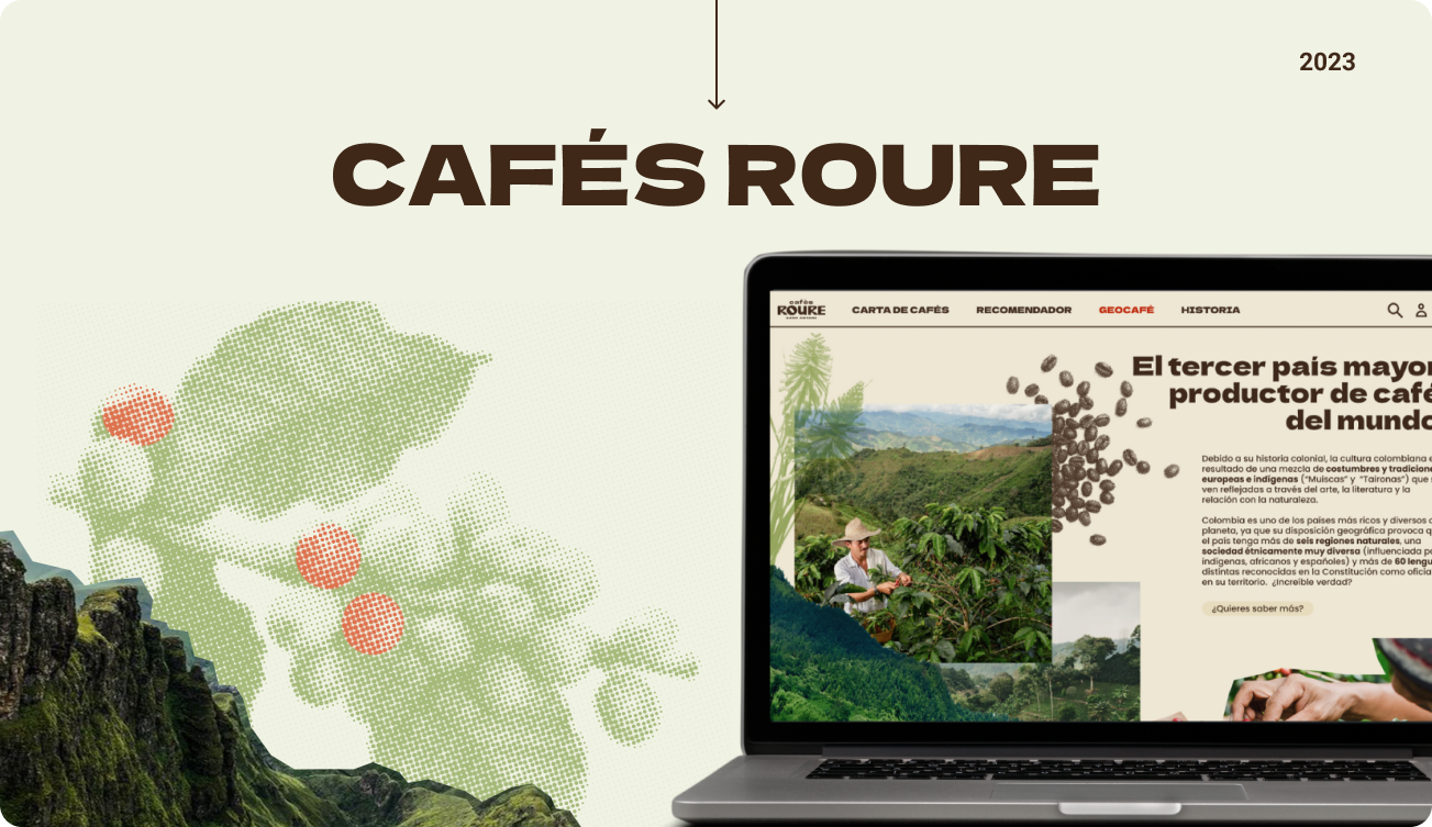 Mockup with a tittle of the Roure Website